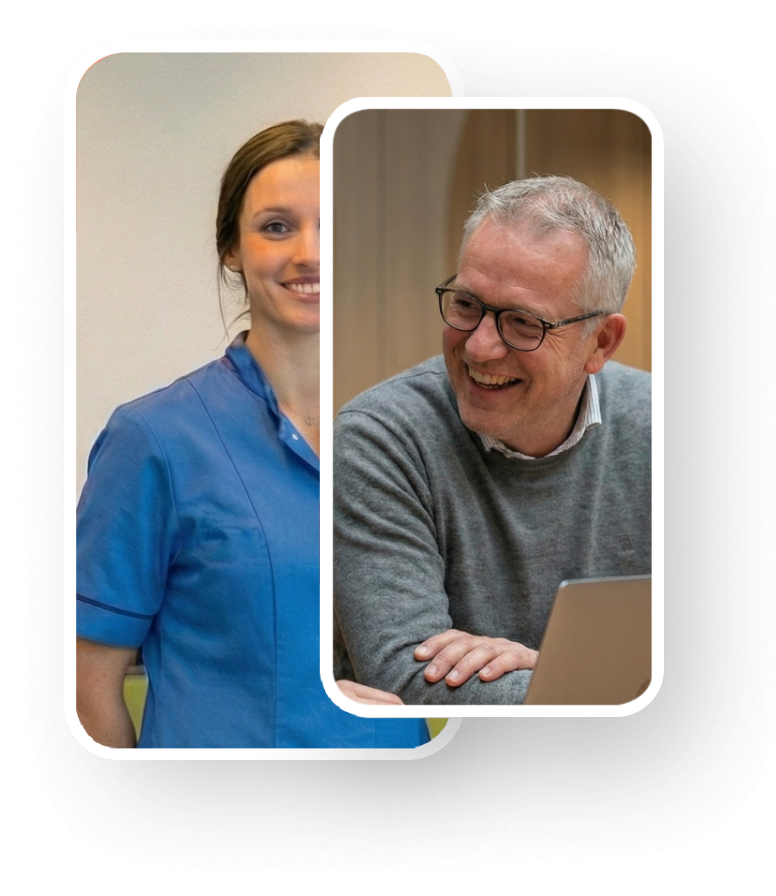 hc recruitment header cards of happy people